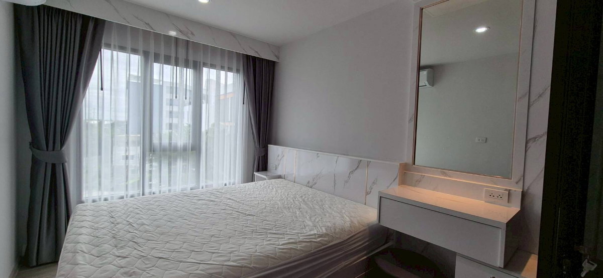 รูป ให้เช่าห้องแต่งพร้อม เฟอร์ครบ ห้องใหญ่ วิวดี ราคาถูก ใกล้ ARL และ MRT สถานีหัวหมาก - รูปที่ 1/12