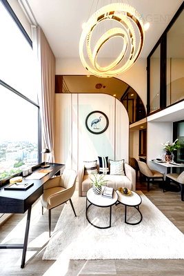 คอนโดให้เช่า : ให้เช่าคอนโด โซ ออริจิ้น เกษตร อินเตอร์เชนจ์ อาคาร 1 ชั้น 17 Duplex ขนาด 37 ตรม ใกล้ BTS ม.เกษตร