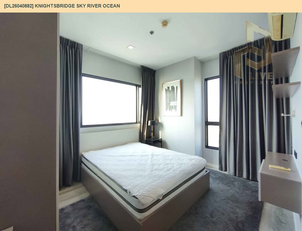 รูป DL26040882 ให้เช่าคอนโด ไนท์บริดจ์ สกาย ริเวอร์ โอเชี่ยน (KnightsBridge Sky River Ocean) ใกล้ BTS ปากน้ำ พร้อมเข้าอยู่ โทรด่วน 0653619502 LineID @897iyzll - รูปที่ 6/9