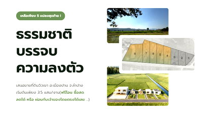 Land for sale Muang Pan Lamphang : **[FOR SALE] Last 5 Land Plots with Mountain Views @Mueang Pan, Lampang – Owner Financing Available! 🏔️🌲**
