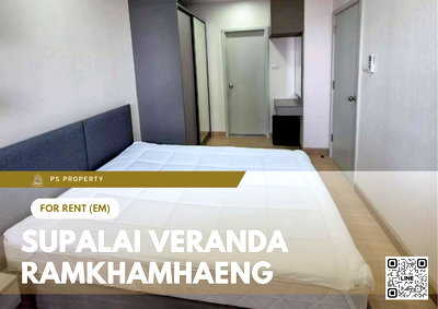 Condos for rent : For rent 📍 Supalai Veranda Ramkhamhaeng 📍 Fully furnished with appliances. Near The Nine Center Rama 9.