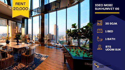 Condos for rent : 🌇✨ Million-dollar skyline views from the common area! Condo for rent at Ideo Mobi Sukhumvit 66 ✨🌇