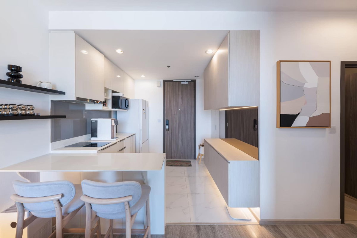 รูป 🍀🍀 Modern Room💙 ให้เช่า📌 ไอดีโอ โมบิ สุขุมวิท 66 (Line: @rent2022)BTS อุดมสุข พร้อมเข้าอยู่ 🔖A03168 - รูปที่ 4/16