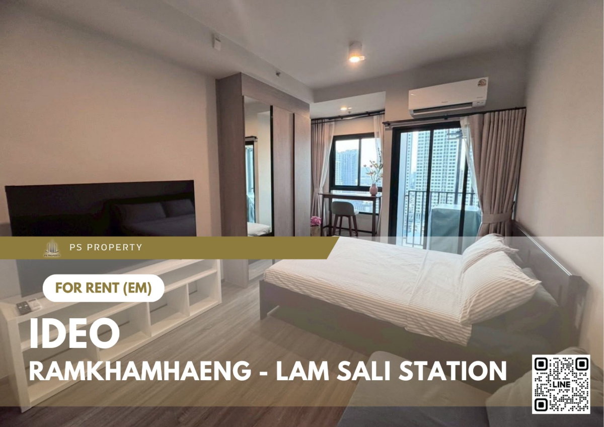 รูป ให้เช่า ✨ Ideo Ramkhamhaeng - Lam Sali Station ✨ เฟอร์นิเจอร์ และ เครื่องใช้ไฟฟ้าครบ ใกล้ MRT ลำสาลี  - รูปที่ 1/12
