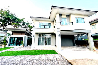 เช่าบ้านเดี่ยว เชียงใหม่ : ให้เช่าบ้านเดี่ยว 2 ชั้น ในโครงการเดอะแพลนท์มหิดล-เจริญเมือง สันกำแพง-เชียงใหม่ เฟอร์นิเจอร์ครบ พร้อมอยู่ (R1076) T.0946511456