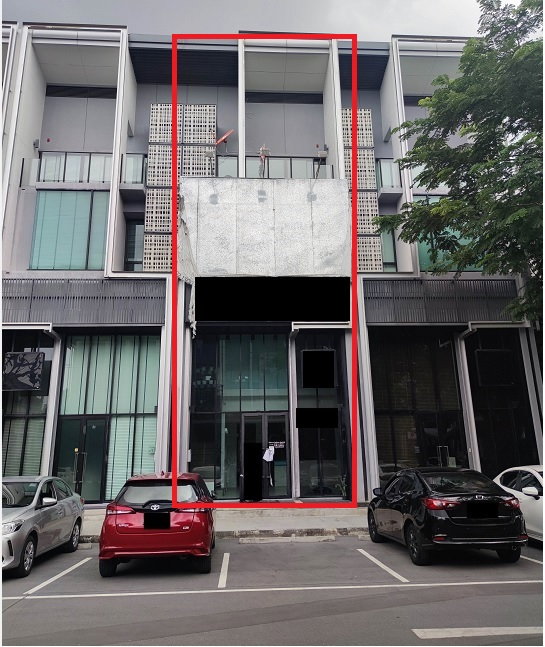 ขายอาคารพาณิชย์ : อาคารพาณิชย์ 4 ชั้น (ลักษณะโฮมออฟฟิศ) เนื้อที่ 20.8 ตร.ว. ถนนบางนา-ตราด กม.5 (ขาเข้า)