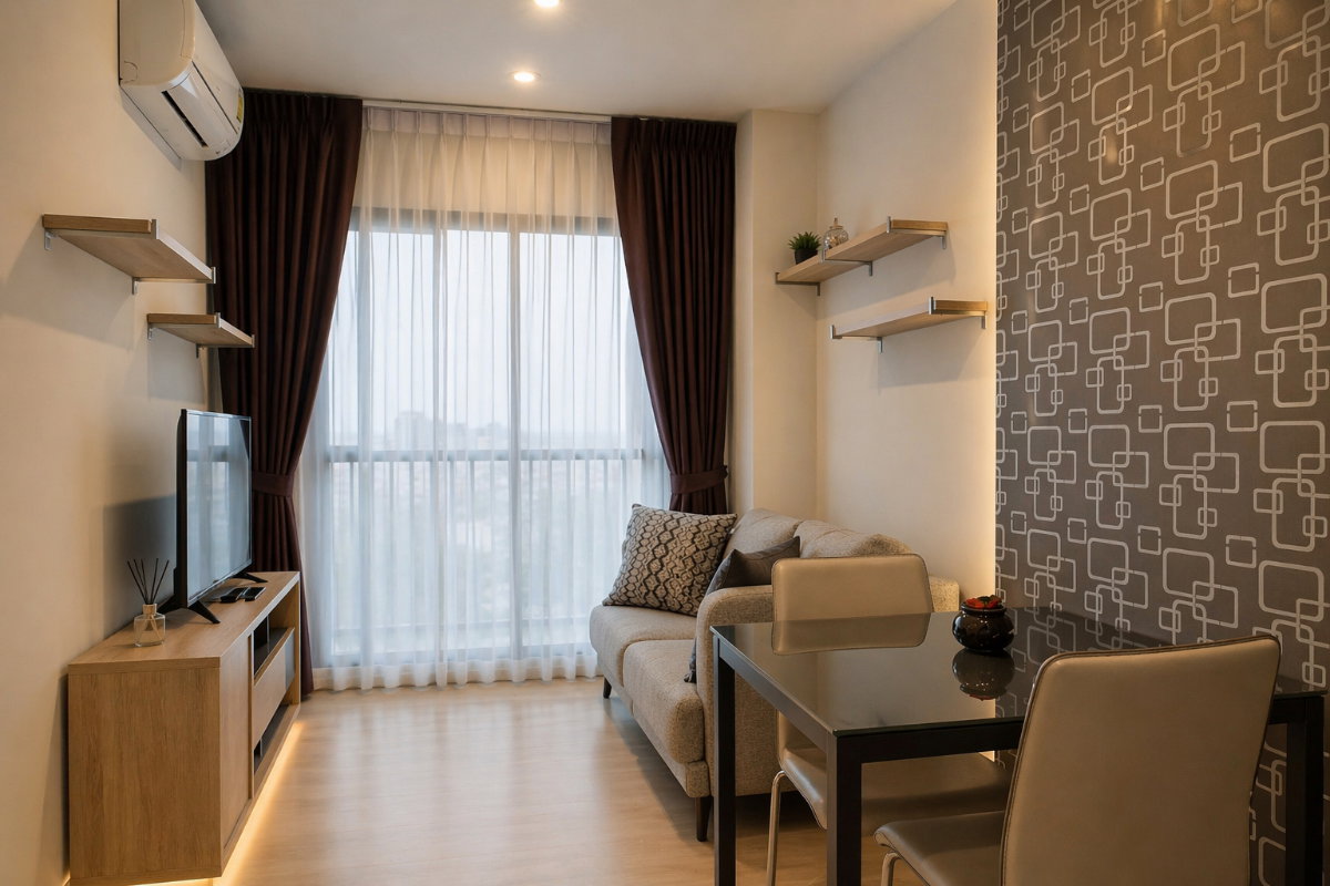 รูป ขายด่วน คอนโด 1 ห้องนอน Rhythm Asoke 2 ใกล้ MRT พระราม 9 ชั้นสูง ลงทุนคุ้ม - {U5928137} - รูปที่ 2/6