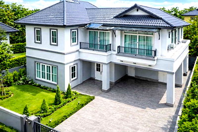 บ้านเดี่ยวให้เช่า : 4-5นอน ถูกสุดในหมู่บ้าน Perfect รามคำแหง164 ใกล้ รร.นานาชาติ RIS 500ม. เดินถึง คฤหาสน์ บ้านเดี่ยว 2 ชั้น 5น้ำ 75ตร.ว. 288ตร.ม