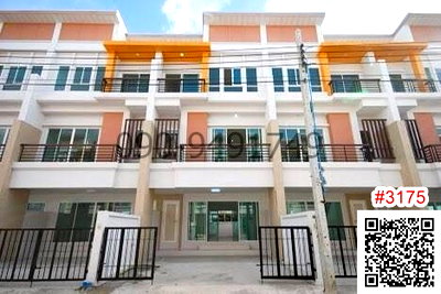 Townhouses for rent Ramintra Road : For rent: 3-story townhome in Phanasiri Residence Kaset-Nawamin, corner unit, ideal for an office.