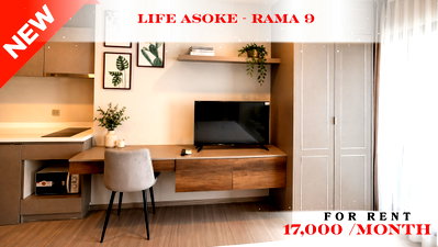 Condos for rent : 🍀🚆 Cozy Room For Rent 📌 Life Asoke–Rama 9 Condominium (Line: @rent2022) | Near MRT Rama 9  ✨ Ready to move in! ✨ 📌 Ref Code: A11209