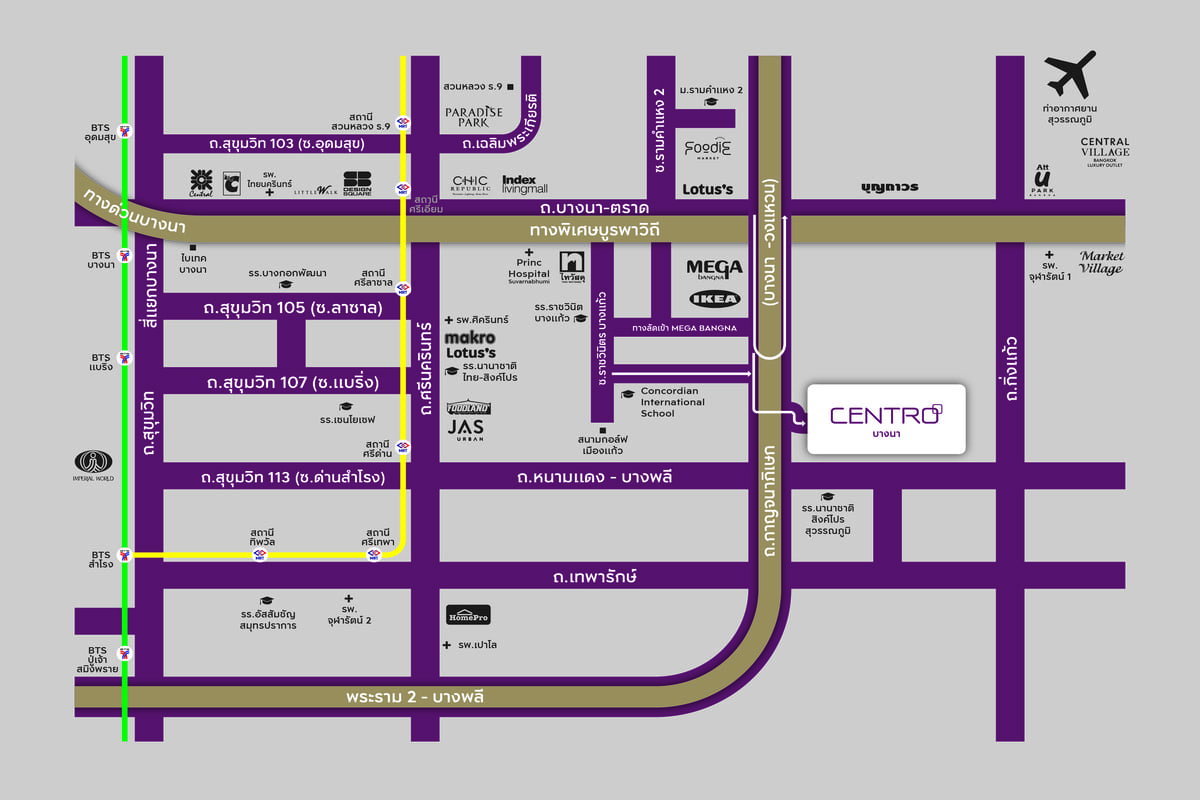 รูป ให้เช่าบ้านเดี่ยว Centro Bangna (70 ตร.ว.) เลี้ยงสัตว์ได้ ใกล้เมกาบางนา  - รูปที่ 45/47