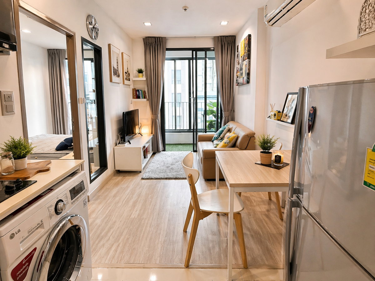 รูป 🍀🍀🍀 Fully furnished💝 ให้เช่า📌 ไอดีโอ โมบิ สุขุมวิท81 (Line:@rent2022)BTS อ่อนนุช ✨พร้อมเข้าอยู่🌼A00725 - รูปที่ 7/13