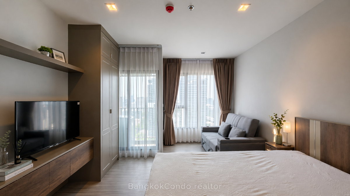 รูป 🍀🍀 Cozy room🍀ให้เช่า📌 ไลฟ์ อโศก-พระราม9 (Line:@rent2022)MRT พระราม9✨พร้อมเข้าอยู่🔖A11209 - รูปที่ 7/9