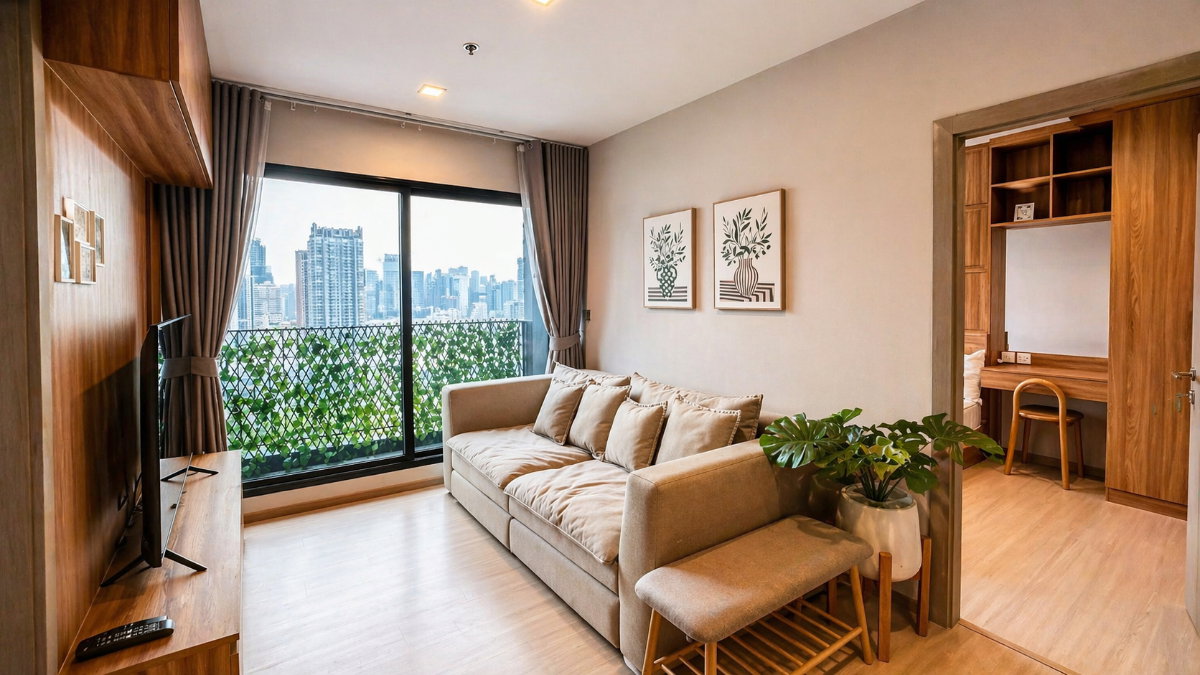 รูป 🍀🍀 Cozy room🍀ให้เช่า📌 ไลฟ์ อโศก-พระราม9 (Line:@rent2022)MRT พระราม9✨พร้อมเข้าอยู่🔖A11202 - รูปที่ 4/9