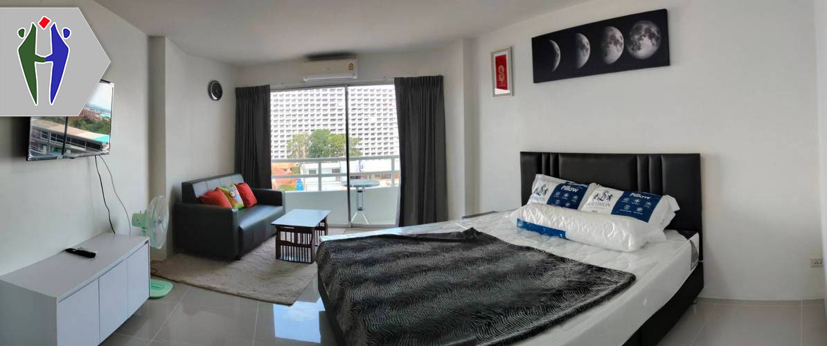 รูป ให้เช่าวิวทะเล1 คอนโด  30 ตารางเมตร พัทยา มีรถประจำทางผ่าน - รูปที่ 1/10