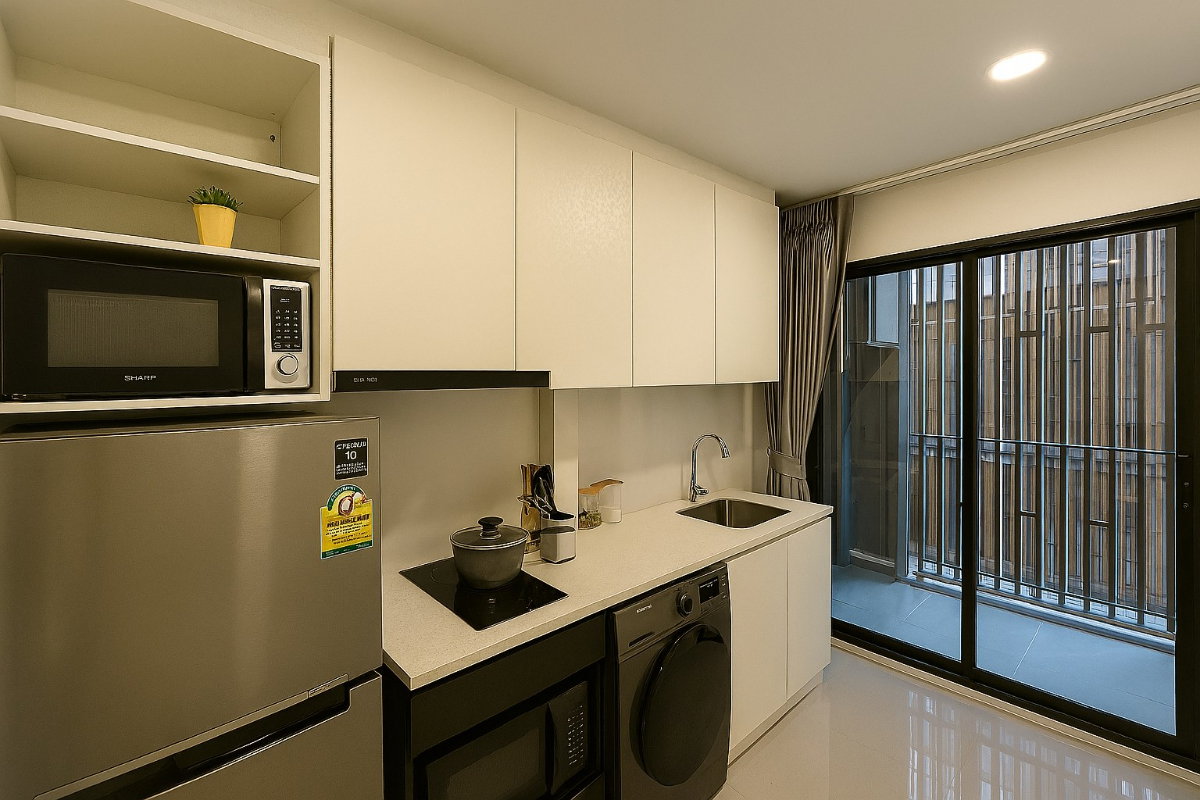 รูป ให้เช่า ESQUE Sukhumvit 101/1 ** 15,000 บ./ด. **   ขนาด 23.63 ตร.ม.  1ห้องนอน1ห้องน้ำ  ชั้น4 - รูปที่ 6/14