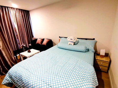 Condos for rent Khlong Luang Pathumthani :  Condo for rent, Attitude BU, 24 sq.m., 5th floor, with washing machine, 9,000 THB/month.