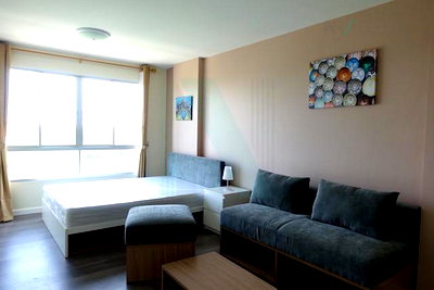 เช่าคอนโด รพ.บางบ่อ : ให้เช่า ดีคอนโด แคมปัส รีสอร์ท บางนา STUDIO ชั้น 7 อาคาร E ใกล้ เอแบคบางนา