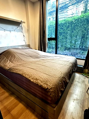 Condos for rent Ratchadapisek 3 : Studio with Private garden terrace - ideal for work from home lifestyle (available in June 2026)