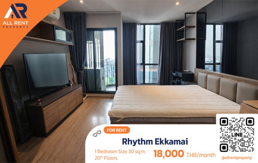 รูปภาพ High-floor view in the heart of Ekkamai ✨ Rhythm Ekkamai | 1 Bedroom | 30 sq.m. | 20th Floor | Convenient location