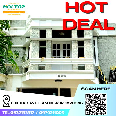 Townhouses for rent Petchburi Road Bangkok : #R9881 🎉 240469 House for Rent: Chicha Castle Asoke-Phromphong (Previous Code R9620)