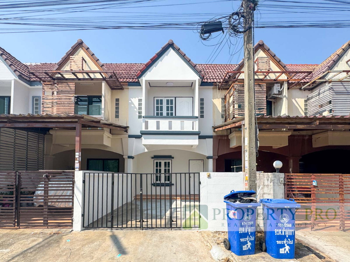 รูป ขาย บ้าน Master Home ลำลูกกา คลอง 7 ทาวน์โฮม 2 ชั้น 2 นอน 2 น้ำ ขนาด 16 ตรว 100 ตรม รีโนเวทใหม่  ใกล้ รังสิต-นครนายก วงแหวนกาญจนาฯ : KT26S-007 - รูปที่ 1/18