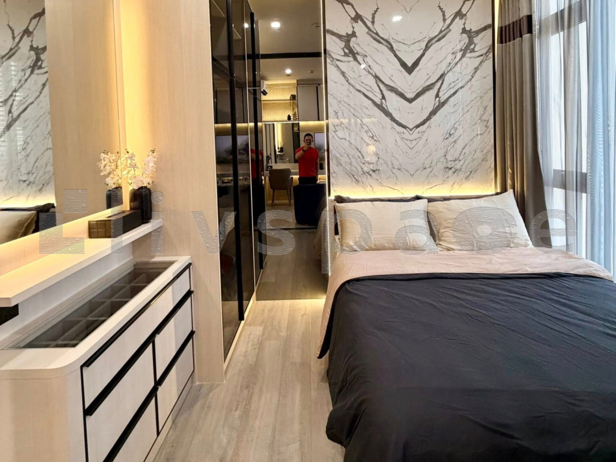 รูป ▚ LI183ツ ให้เช่า: The Address Siam-Ratchathewi 1 ห้องนอน 32sqm. ✨ ห้องใหม่เอี่ยม! แต่ง Built-in สวยจัดเต็ม ชั้นสูง พร้อมเข้าอยู่ 🏙️ - รูปที่ 4/5