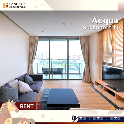 คอนโดให้เช่า :  เช่าคอนโด 💎 Aequa Sukhumvit 49 ยูนิต 2 นอน 92ตร.ม. Pet-friendly! ห้องมุม วิวสวย 🐱 ใกล้ BTS ทองหล่อ 