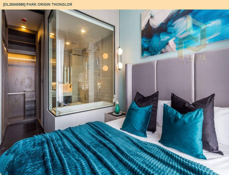 รูป DL26040986 ให้เช่าคอนโด พาร์ค ออริจิ้น ทองหล่อ (PARK ORIGIN THONGLOR) ใกล้ BTS ทองหล่อ พร้อมเข้าอยู่ โทรด่วน 0614453194 LineID @162cjixi - รูปที่ 4/9