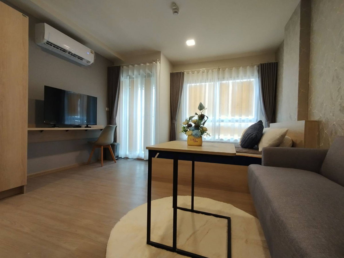 รูป K1925 ให้เช่าคอนโดใหม่ ดีคอนโด แคมปัส ขอนแก่น (D condo campus)  •ตึก C ชั้น 8 ขนาด 24 ตรม.  #ทิศตะวันออก #วิวเห็นสระว่ายน้ำ - รูปที่ 2/11