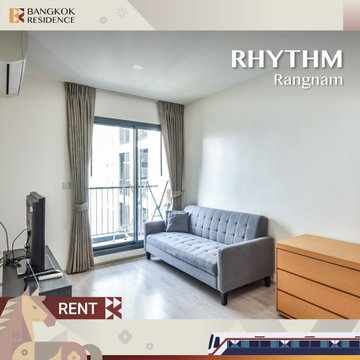  Rent Condo⚡ RHYTHM Rangnam, 2br 58.46 sq.m. 32k 💎 Beautiful unit, fully furnished, near BTS Victory Monument 