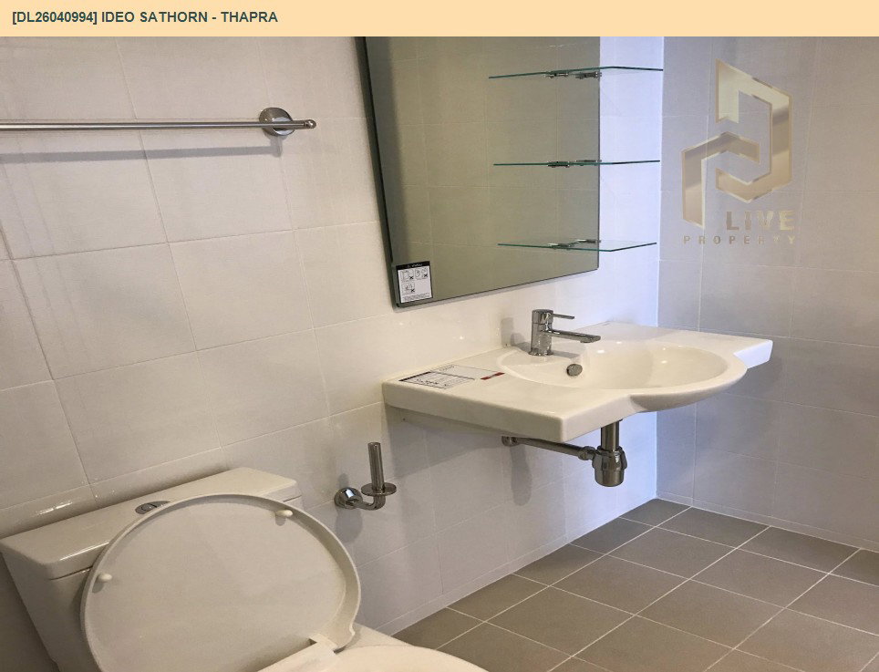 รูป DL26040994 ให้เช่าคอนโด ไอดีโอ สาทร - ท่าพระ (IDEO Sathorn - Thapra) ใกล้ BTS โพธิ์นิมิตร พร้อมเข้าอยู่ โทรด่วน 0653619502 LineID @897iyzll - รูปที่ 11/12