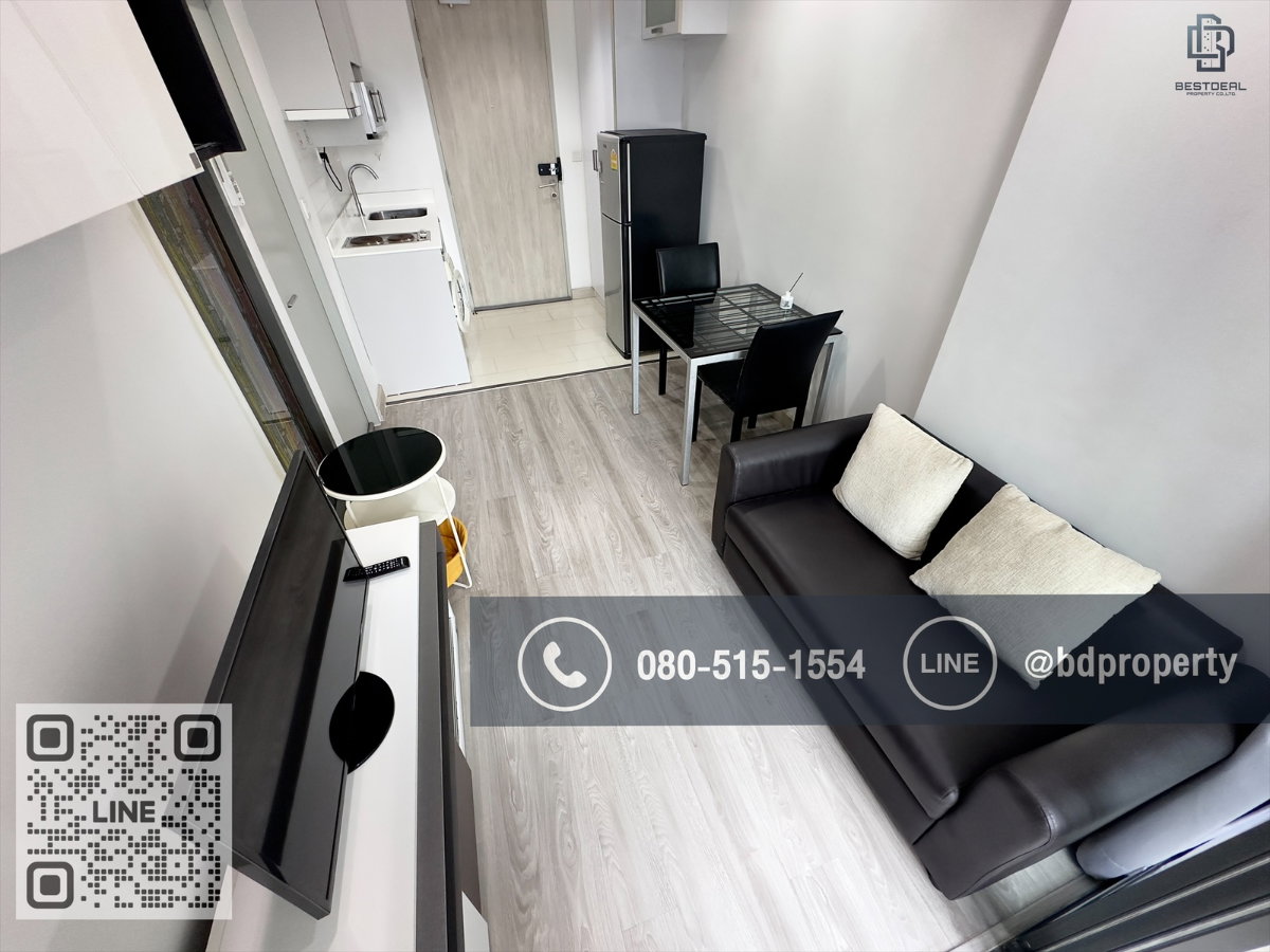 รูป Bestdeal ให้เช่า 1 ห้องนอน 31ตรม.ราคา 15,000/เดือนเท่านั้น เฟอร์นิเจอร์และเครื่องใช้ไฟฟ้าครบ“IDEO MOBI RAMA 9” ใกล้MRT และ เซ็นทรัลพระราม 9 - รูปที่ 1/11