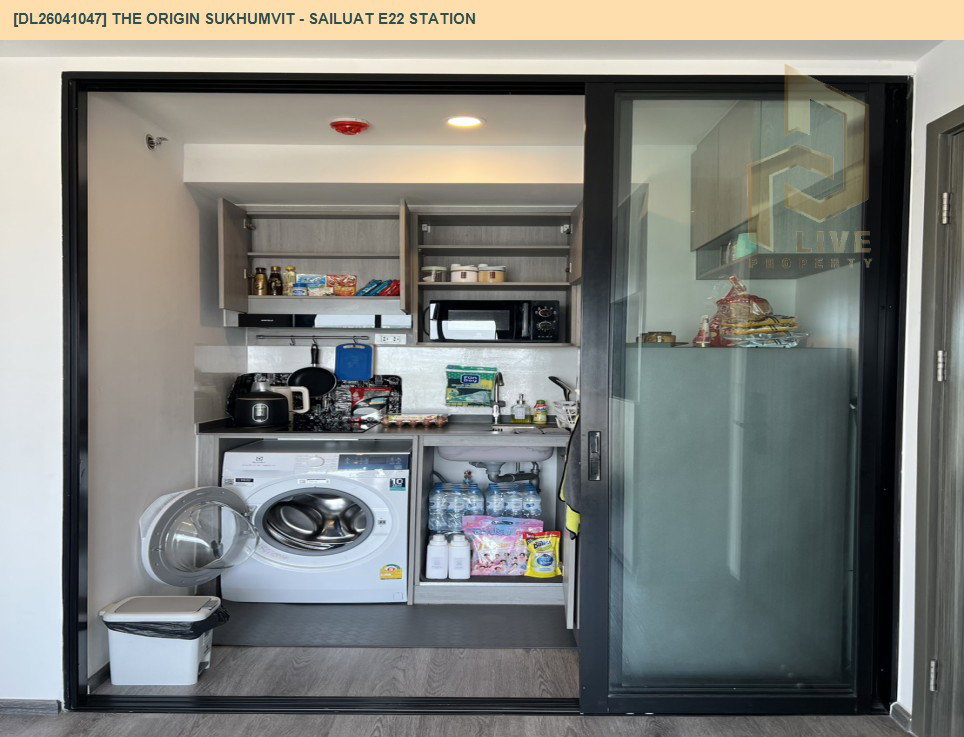รูป DL26041047 ให้เช่าคอนโด ดิ ออริจิ้น สุขุมวิท - สายลวด E22 สเตชั่น (THE ORIGIN SUKHUMVIT - SAILUAT E22 STATION) ใกล้ BTS สายลวด พร้อมเข้าอยู่ โทรด่วน 0614453194 LineID @162cjixi - รูปที่ 11/13