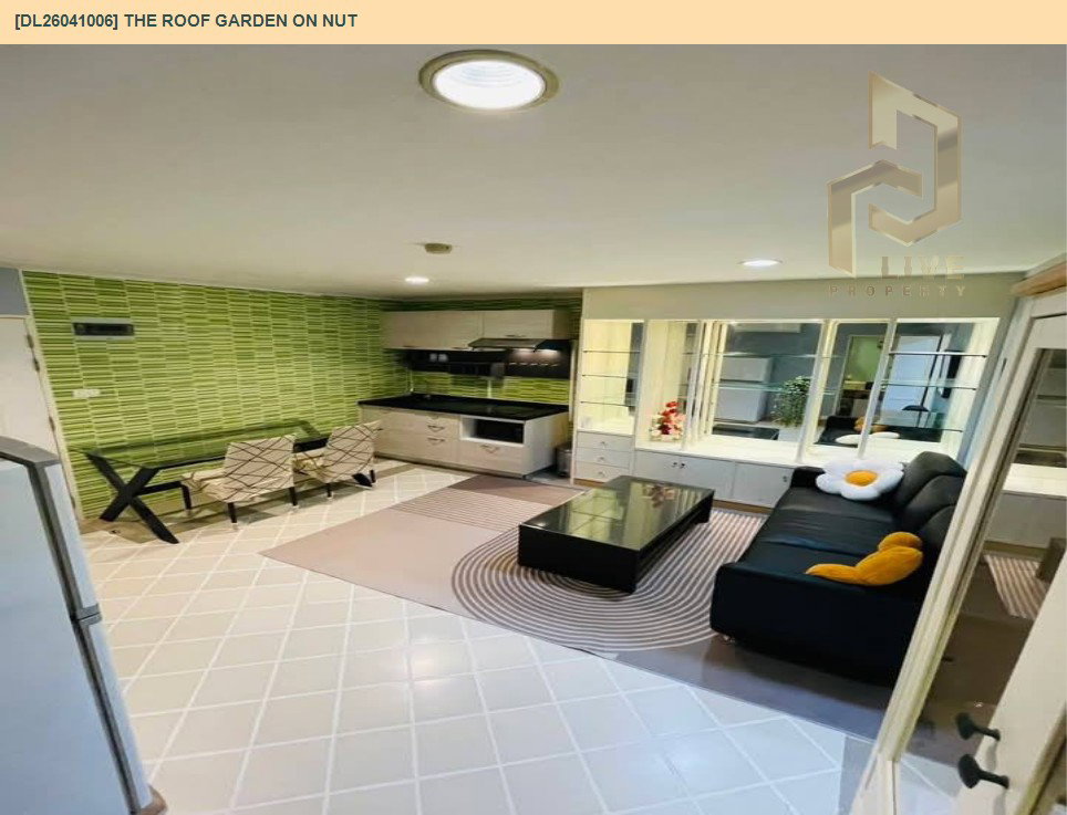 รูป DL26041006 ให้เช่าคอนโด เดอะ รูฟ การ์เด้น อ่อนนุช (The Roof Garden On Nut) ใกล้ - พร้อมเข้าอยู่ โทรด่วน 0653619502 LineID @897iyzll - รูปที่ 5/12