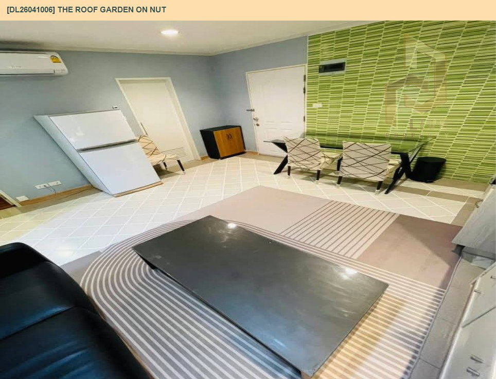 รูป DL26041006 ให้เช่าคอนโด เดอะ รูฟ การ์เด้น อ่อนนุช (The Roof Garden On Nut) ใกล้ - พร้อมเข้าอยู่ โทรด่วน 0653619502 LineID @897iyzll - รูปที่ 4/12