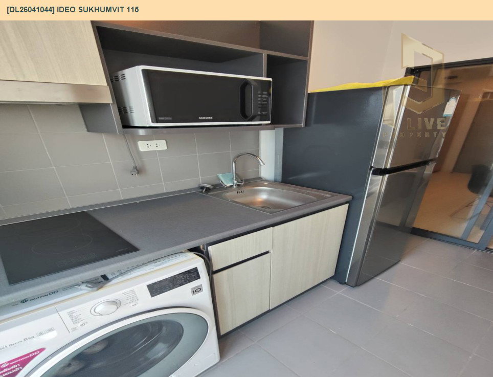 รูป DL26041044 ให้เช่าคอนโด ไอดีโอ สุขุมวิท 115 (IDEO Sukhumvit 115 ) ใกล้ BTS ปู่เจ้า พร้อมเข้าอยู่ โทรด่วน 0638692663 LineID @655ebbvc - รูปที่ 4/9