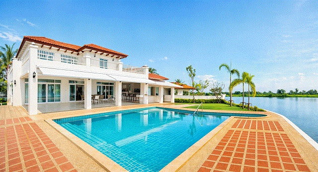 รูป เซ็นทรัล มหาชัย 4.2 กม Pool Villa เช่าใหญ่หรู 5-7นอน Best Ocean Golf1.2กม. .ตลาดมหาชัย2.64 กม. 7 น้ำ 304 ตร.ว. 1216 ตร.ม. 2 ชั้น - รูปที่ 2/8