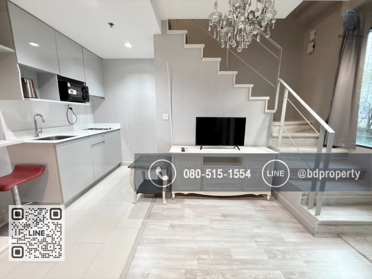 รูป Bestdeal ให้ด่วน!!! Duplex 1 Bed ราคา 18,000 บาท/เดือน  เฟอร์นิเจอร์และเครื่องใช้ไฟฟ้าครบพร้อมเข้าอยู่   ใกล้MRTและเซ็นทรัลพระราม 9 เพียง 80 ม. - รูปที่ 3/16