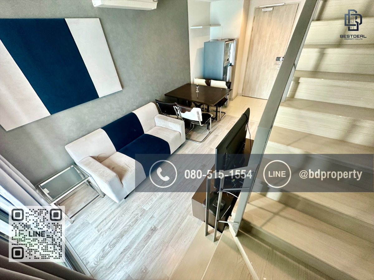 รูป Bestdeal ให้ด่วน!!! Duplex 1 Bed ราคา 18,000 บาท/เดือน  เฟอร์นิเจอร์และเครื่องใช้ไฟฟ้าครบพร้อมเข้าอยู่   ใกล้MRTและเซ็นทรัลพระราม 9 เพียง 80 ม. - รูปที่ 3/20