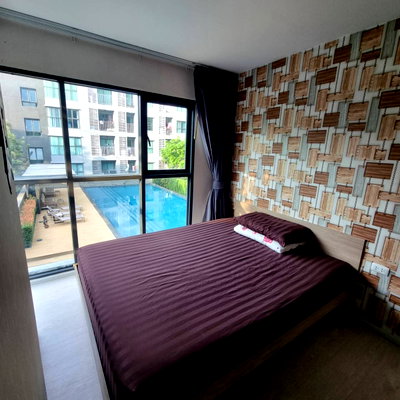 Condos for rent Mega Bangna : P-137684 Pool View! Aspen Lasalle 1 Bed Deals near MRT Srilasal | Line Id: @easythaihome | 085-592-2897