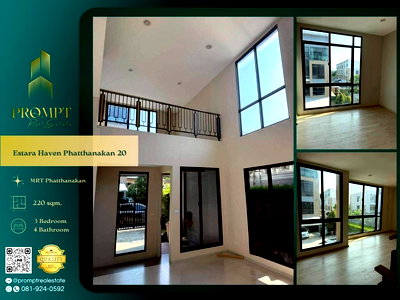 Houses for rent True Tower Phatthanakan : EF00984 - Estara Haven Phatthanakan 20 : MRT Phatthanakan