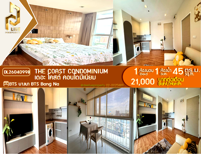 Condos for rent : DL26040998 Condo for rent, The Coast Condominium near BTS Bang Na, ready to move in, call urgently 0614453194 LineID @162cjixi