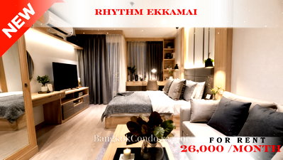Condos for rent Big C Extra Rama 4 : 🍀🍀🍀 Exclusive Unit for Rent 🌹🌹 📌 Rhythm Ekkamai 🌸 (Line: @rent2022) ✨ Ready to move in | Property Code: A02649