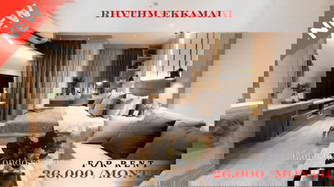 🍀🍀🍀 Exclusive Unit🌹🌹 ให้เช่า 📌 ริทึ่ม เอกมัย 🌸 (Line:@rent2022) พร้อมอยู่ ✨A02649