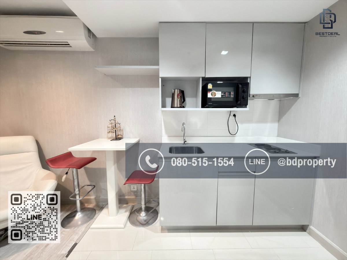 รูป Bestdeal ให้ด่วน!!! Duplex 1 Bed ราคา 18,000 บาท/เดือน  เฟอร์นิเจอร์และเครื่องใช้ไฟฟ้าครบพร้อมเข้าอยู่   ใกล้MRTและเซ็นทรัลพระราม 9 เพียง 80 ม. - รูปที่ 5/16