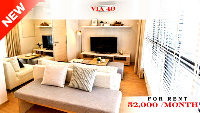 Condos for rent : 💝🚆 Fully Furnished Unit For Rent 📌 Via 49  (Line: @rent2022) | Near BTS Thonglor  ✨ Ready to move in! ✨ 📌 Ref Code: A01081