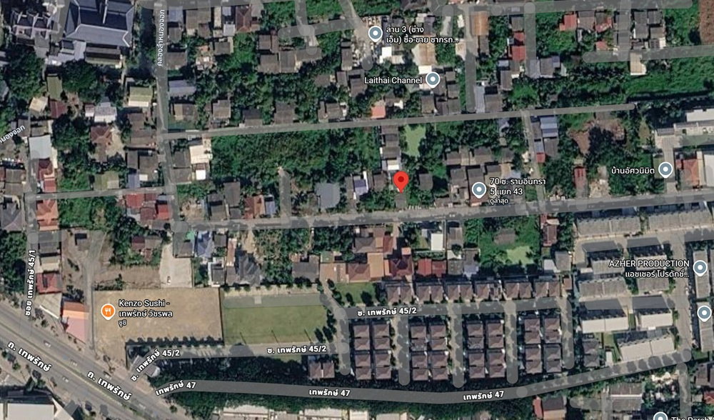 รูป ขายที่ดิน รามอินทรา 5 แยก 43 (เทพรักษ์ 47) 64 ตร.ว. แถมบ้าน 2 ชั้น เชื่อมต่อ พหลโยธิน วัชรพล ใกล้ BTS สะพานใหม่ ทางด่วน - รูปที่ 2/8