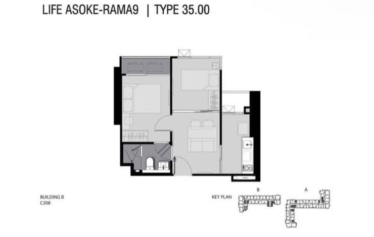 รูป ให้เช่า ✨ Life Asoke - Rama 9 🔥 Line ID @034etfin 📲 One Bedroom Plus ✨พร้อมเข้าอยู่ - รูปที่ 11/11