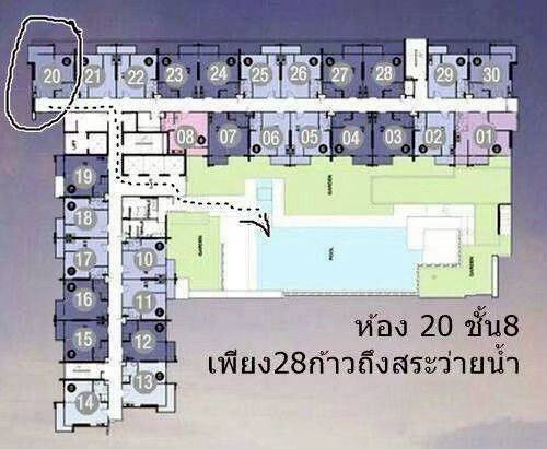 รูป T230 ให้เช่าคอนโด The Parkland Ngamwongwan-Khae Rai (เดอะ พาร์คแลนด์ งามวงศ์วาน) ใกล้MRTสีม่วง ห้องสวย เฟอร์ครบ พร้อมอยู่ - รูปที่ 8/8